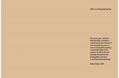 Robert Gober: Slides of a Changing Painting
