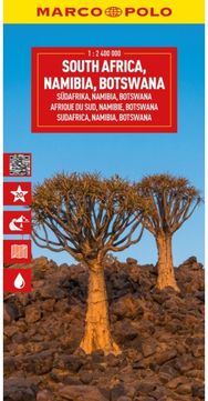 South Africa, Namibia & Botswana Marco Polo Map