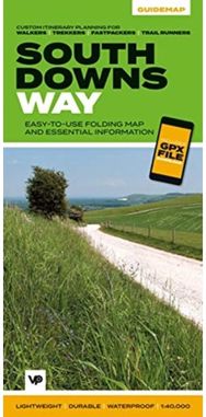 South Downs Way: Easy-to-use folding map and essential information, with custom itinerary planning for walkers, trekkers, fastpackers and trail runners
