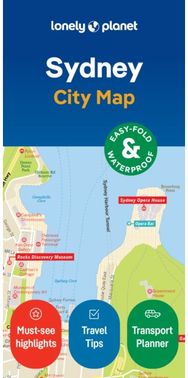 Lonely Planet Sydney City Map: Durable, Waterproof, Easy-Fold Planning Map with Attractions & Walking Tours