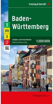 Baden-Wurttemmountain, Road map 1:200.000