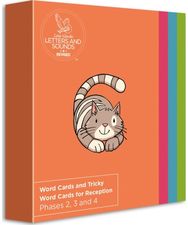 Word Cards and Tricky Word Cards for Reception (ready-to-use cards): Phases 2, 3 and 4