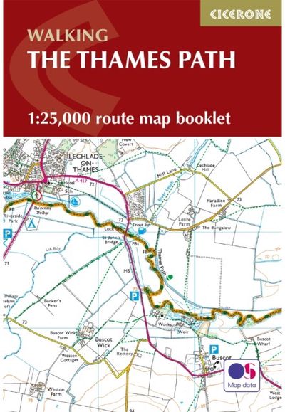 Thames Path Map 1:25,000 OS Route