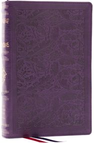 RSV Personal Size Bible with Cross References, Purple Leathersoft, Thumb Indexed, (Sovereign Collection)