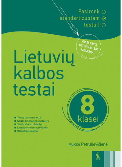 Auksė Pukinskienė - Lietuvių kalbos testai 8 klasei, serija Pasirenk standartizuotam testui! - 000000000003136264