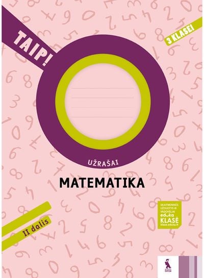 Andželika Padarauskienė, Rita Rimšelienė, Ada Kavaliauskienė - Matematika. Užrašai 3 klasei, 2 dalis. Serija TAIP! - 000000000003136405