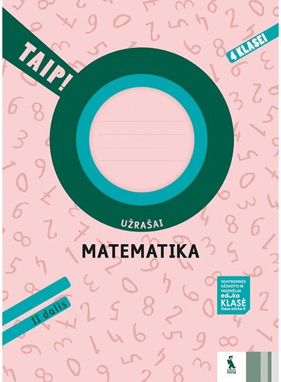 Andželika Padarauskienė, Rita Rimšelienė, Ada Kavaliauskienė - Matematika. Užrašai 4 klasei, 2 dalis. Serija TAIP! - 000000000003136515