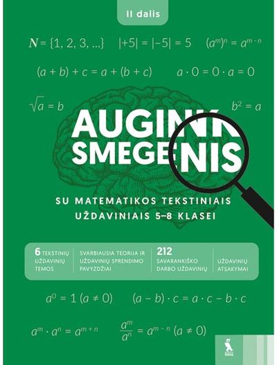 Raimonda Siaurusaitytė-Daukšienė - Matematikos tekstiniai uždaviniai 5–8 klasei, serija Augink smegenis, 2 dalis - 000000000003136536