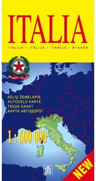  - Italija/kelių žemėlapis/1:600 000 - 000000000004136497