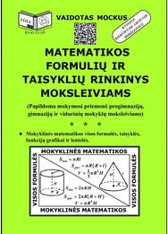 Matematikos formulių ir taisyklių rinkinys moksleiviams