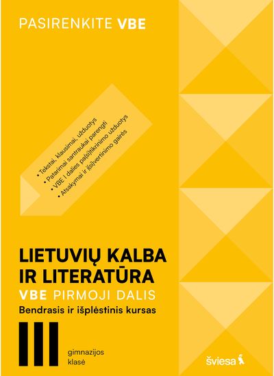 Lietuvių kalba ir literatūra: Kalbėjimas Bendrasis ir išplėstinis kursas 11 klas ei, serija Pasirenk tarpiniam patikrinimui!