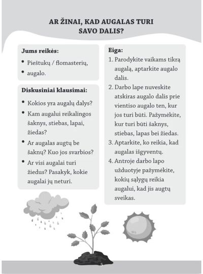 Augalai: (ne)paprasti STEAM atradimai: užduočių knyga