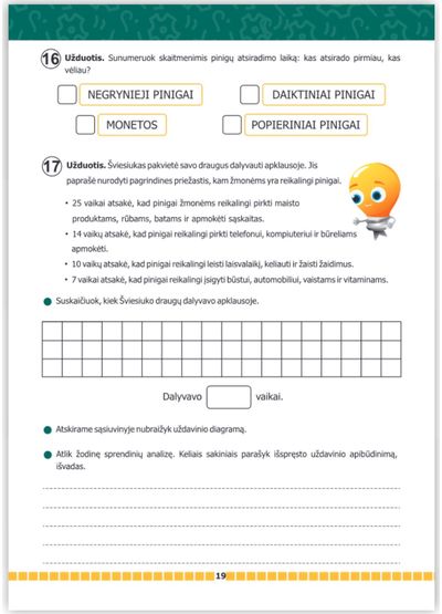 Neformaliojo ugdymo užduotys. Šviesiukas ir finansinis raštingumas. 1–4 klasių m okiniams, II dalis