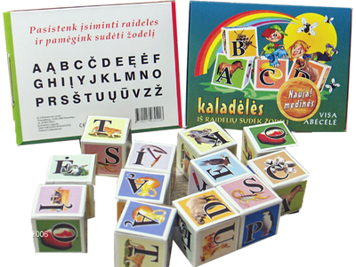 Kartoninės kaladėlės RAIDELĖS