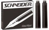 Kapsulės SCHNEIDER, trumpos, juodas rašalas, 6 vnt.