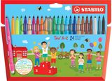 Flomasteriai Stabilo TRIO A-Z, 0,7 mm, 24 spalvos
