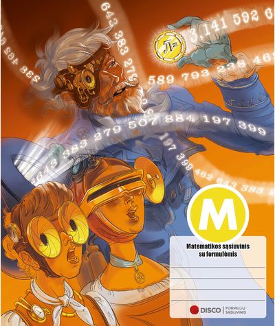 Formulių sąsiuvinis DISCO Matematika, A5, 5-12 kl., 38 l., langeliais