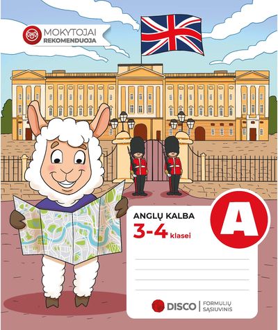 Formulių sąsiuvinis DISCO Anglų k., A5, 3-4 kl., 14 l., linijomis
