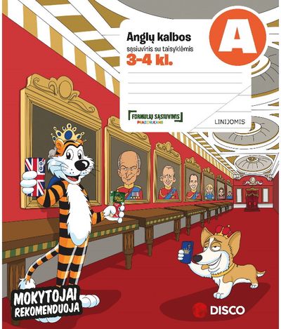 Formulių sąsiuvinis DISCO Anglų k., A5, 3-4 kl., 14 l., linijomis