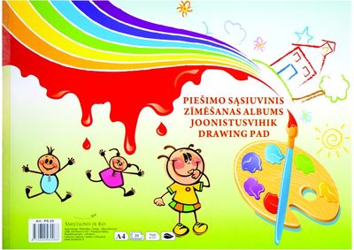 Piešimo sąsiuvinis SM-LT Gold, A4, 120 gsm, 20 l.