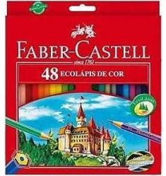Spalvoti pieštukai Faber-Castell CASTLE su drožtuku, 48 sp.