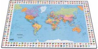 Patiesalas BANTEX rašymui su pasaulio žemėlapiu, 44 x 63 cm