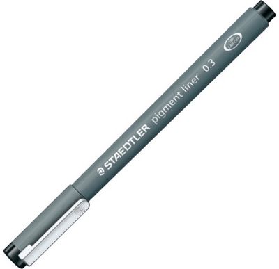 Rašiklis Fineliner STAEDTLER Pigment Liner 308, 0,3 mm, juodas