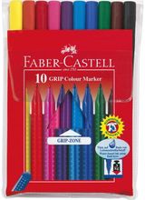 Flomasteriai Faber-Castell GRIP, 10 spalvų