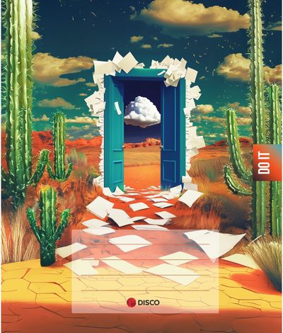 Sąsiuvinis DISCO Do It, A5, 32 l., langeliais