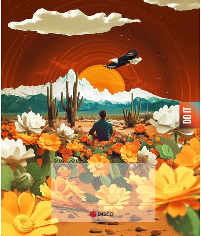 Sąsiuvinis DISCO Do It, A5, 32 l., langeliais