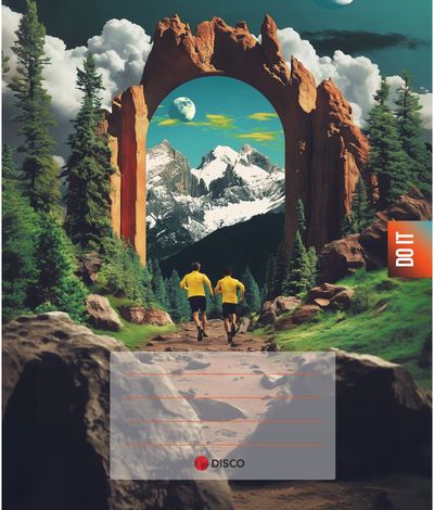 Sąsiuvinis DISCO Do It, A5, 32 l., langeliais