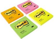 Lipnūs lapeliai POST-IT NEON, 76 x 76 mm, 100 lapelių, žali