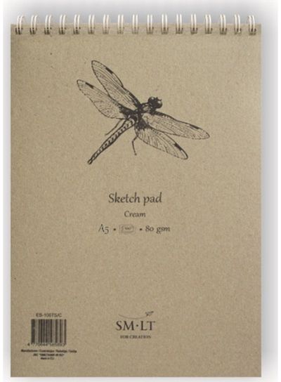 Eskizavimo bloknotas SM-LT Authentic (cream), A5, 80 gsm, 70 l. a nugarėlė