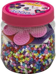 Karoliukų mozaika HAMA MIDI rožiniame kibirėlyje, 4.000 vnt.