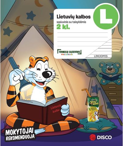 Formulių sąsiuvinis DISCO Lietuvių k., A5, 2 kl., 14 l., linijomis