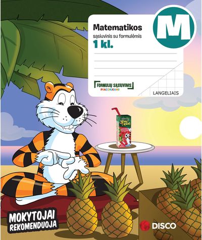 Formulių sąsiuvinis DISCO Matematika, A5, 1 kl., 14 l., langeliais
