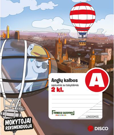 Formulių sąsiuvinis REALISTER B5 pradinukams, anglų k., 2 kl., 14 l