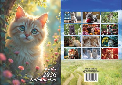 Verčiami kalendoriai Katės 2026m