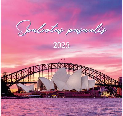 Kalendorius kvadratinis sieninis 2024 AGAPICS PASAULIO SPALVOS