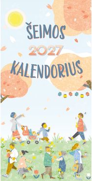 Sieninis ŠEIMOS KALENDORIUS, 2027, pailgas 205x410 mm