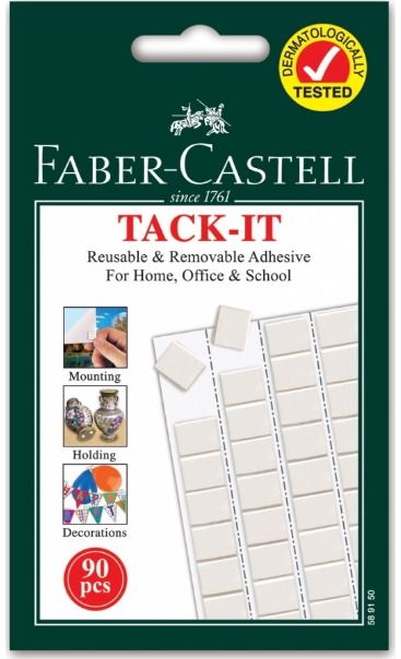Plastiliniai klijai Faber-Castell TACK-LT, 50 g., balti