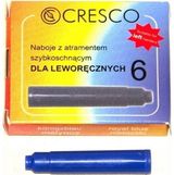 Kapsulės CRESCO kairiarankiams, mėlynas rašalas, 6 vnt.