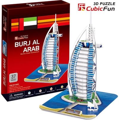 Dėlionė CUBFUN 3D (maža) Viešbutis Burj al-Arab