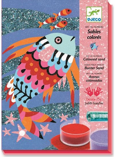 Kūrybinis smėlio rinkinys FISH RAINBOWS, Djeco