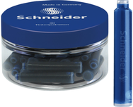 Kapsulės SCHNEIDER indelyje, trumpos, mėlynas rašalas, 30 vnt.