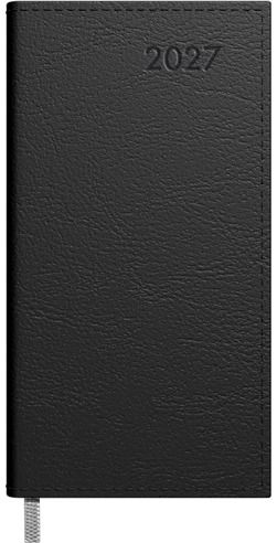 Darbo knyga MIDI MEMORY 2026, lapas savaitei, 85 x 162 mm juoda
