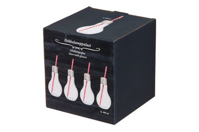 Gėrimų stiklainiukų rinkinys BULB, 4 vnt