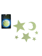 Tamsoje šviečiančios figūrėlės MOON&STARS, 15 vnt.