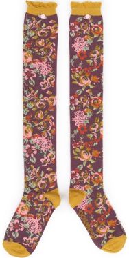 Kojinės iki kelių VINTAGE ROSES BERRY