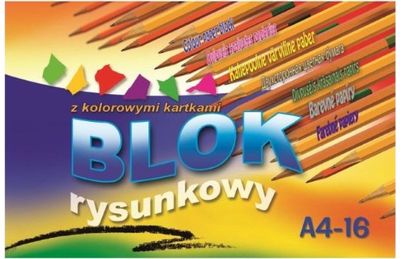 Dvipusis spalvotas popierius KRESKA, A4, 16 lapų, 80 g/m2